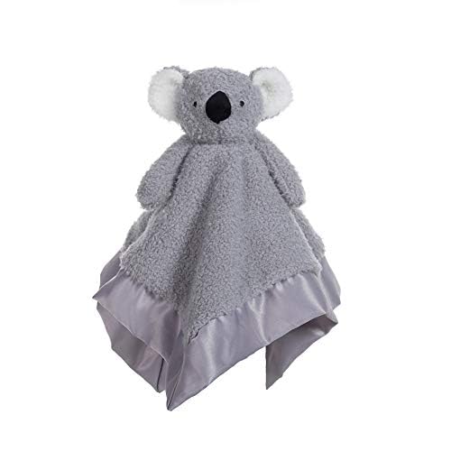 Apricot Lamb bébé Couverture Peluche Confort pour Bébés Nouveau-nés Satin Koala Gris