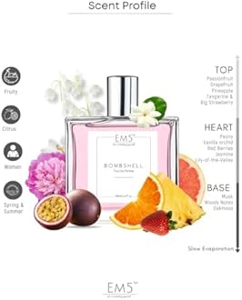 EM5 Bombshell Perfume for Women | Vanilla Coffee White Floral Fragrance | Strong & Long Lasting EDP Spray | Luxury Gift for Women