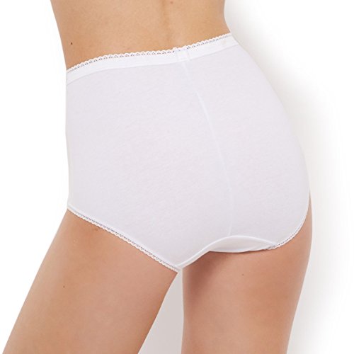 Bragas altas de algodón elástico para mujer Playtex Cotton & Lace pack de 2 2