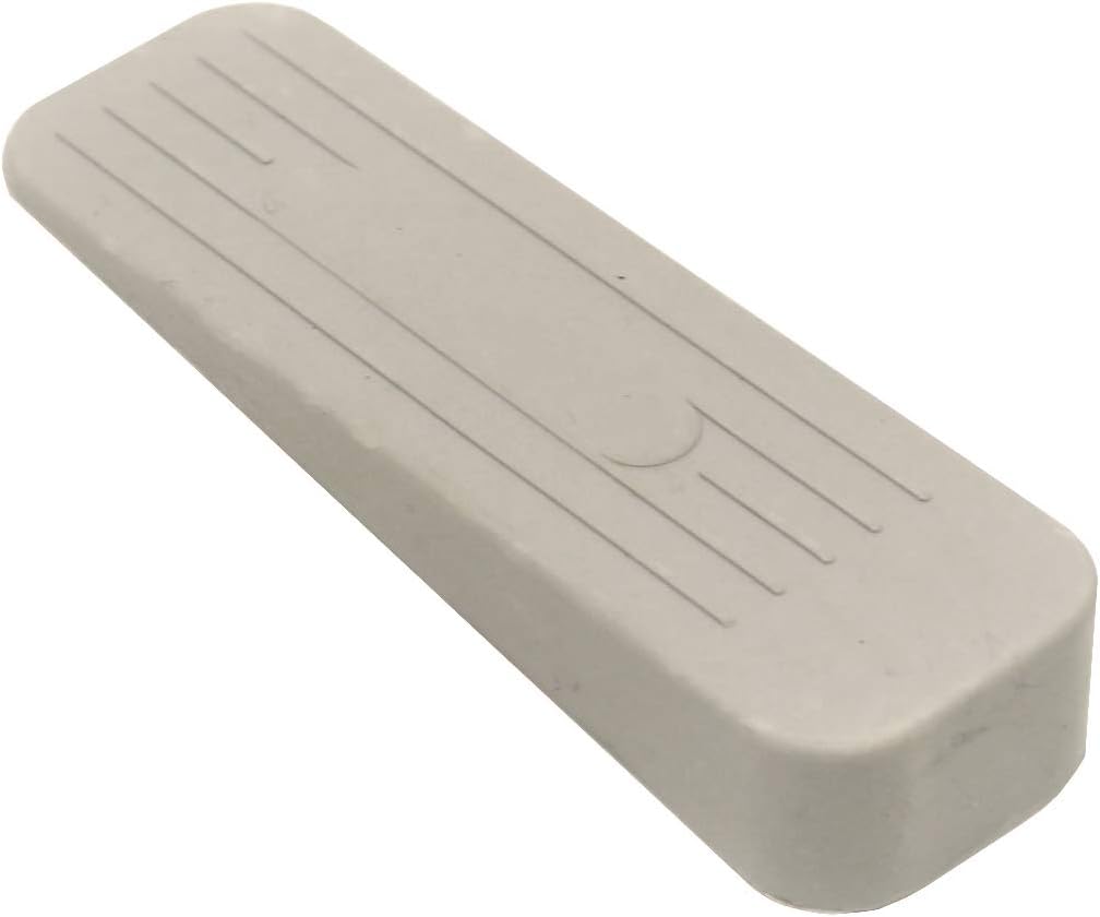 fiXte Deluxe Heavy Duty Non-Slip Rubber Door Wedge Stopper (1, Light Grey/Cream)
