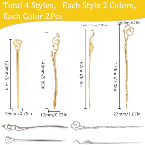 SUNNYCLUE 16pcs 8 Styles Metal Bookmark Set - Silver & Gold Alloy - DIY Crafting & Gifts, Gold, Silver - Image 2