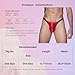 Lejafay Men's Silky Sheath Bulge Pouch Thong Sexy T-Back G-String Underwear Low Waist Underpants Red One Size