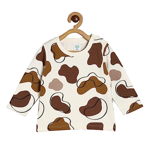 Image of miniklub Boys Typography Printed Round Neck Long Sleeves T-Shirt