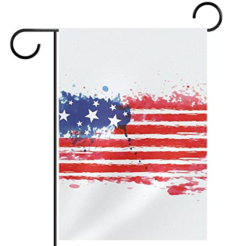 Drapeau américain double face étanche en tissu pongé pour décoration de cour extérieure