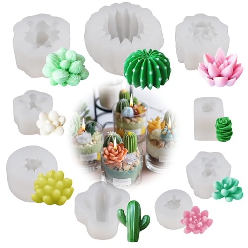 9 Pezzi Stampi In Silicone Per Candele, Stampi In Silicone