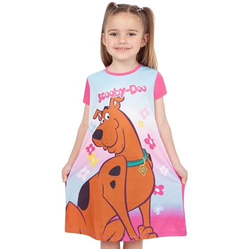 Scooby Doo Nightgown | Floral Girls Nightgowns | Scooby Sleepwear | Short Sleeve Girls' Nightgowns | Sizes 3T To 102