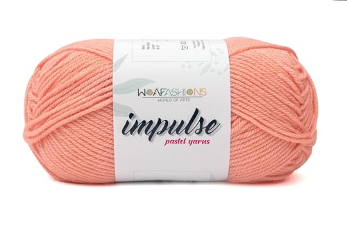 Image of WOAFashions Impulse Hand Knitting & Crochet Yarn (Peach Blush) (100gms - Pack of 1)