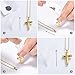 Rope Winding Cross Cremation Ashes Urn Pendant Necklace Memorial Keepsake Jewelry Lord’s Prayer Cross Ashes Necklaces (Gold)