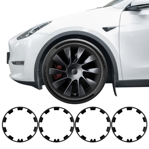 STELLEN TEC Rim Protector for Tesla Model Y 2020-2024 20 inch Induction Wheels Curb Rash Prevention Matte Black Set of 4