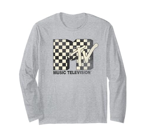 Distressed Checkered Maglia a Manica crema