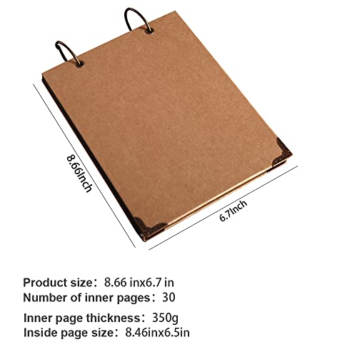 Handmade Diy Scrapbook 8.66 * 6.7“ 240 Pockets Family Photo Album Hardcover With Gift Pack Suitable For Teens Praffiti, Gifts, Children's Growth, Wedding, Couples, Family Memorial Album, Etc #TOP1