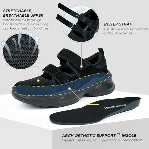 Women's Orthopedic Arch Support Sandals Diabetic Walking Shoes3