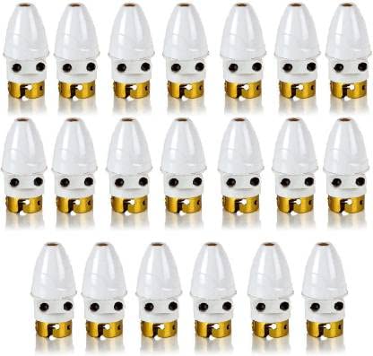 HI-PLASST White B22 Hanging Bulb Holder (20 Pack) - Multi Pendant Light Socket with 2 Pin Extension - Plastic Pendant Holder for Diwali Lights, Party Decoration, Indoor & Outdoor Lighting