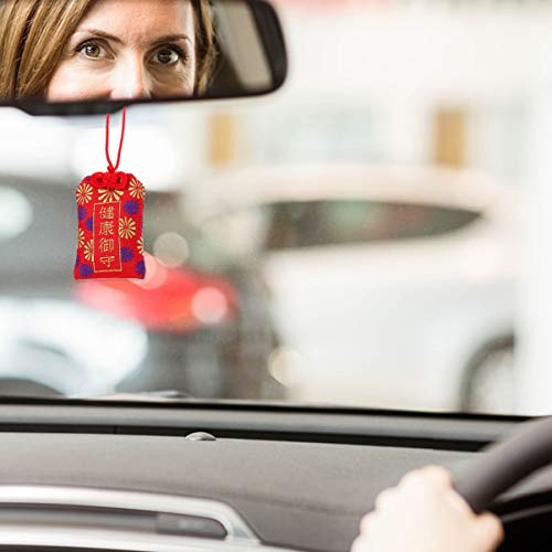 Feng Shui Luck Bag Japanese Fortune Bag Japanese Omamori Charm Amulet Bring for Health Red Color Japanese Shrine Charm Car Hanging Lucky Bag - Image 4