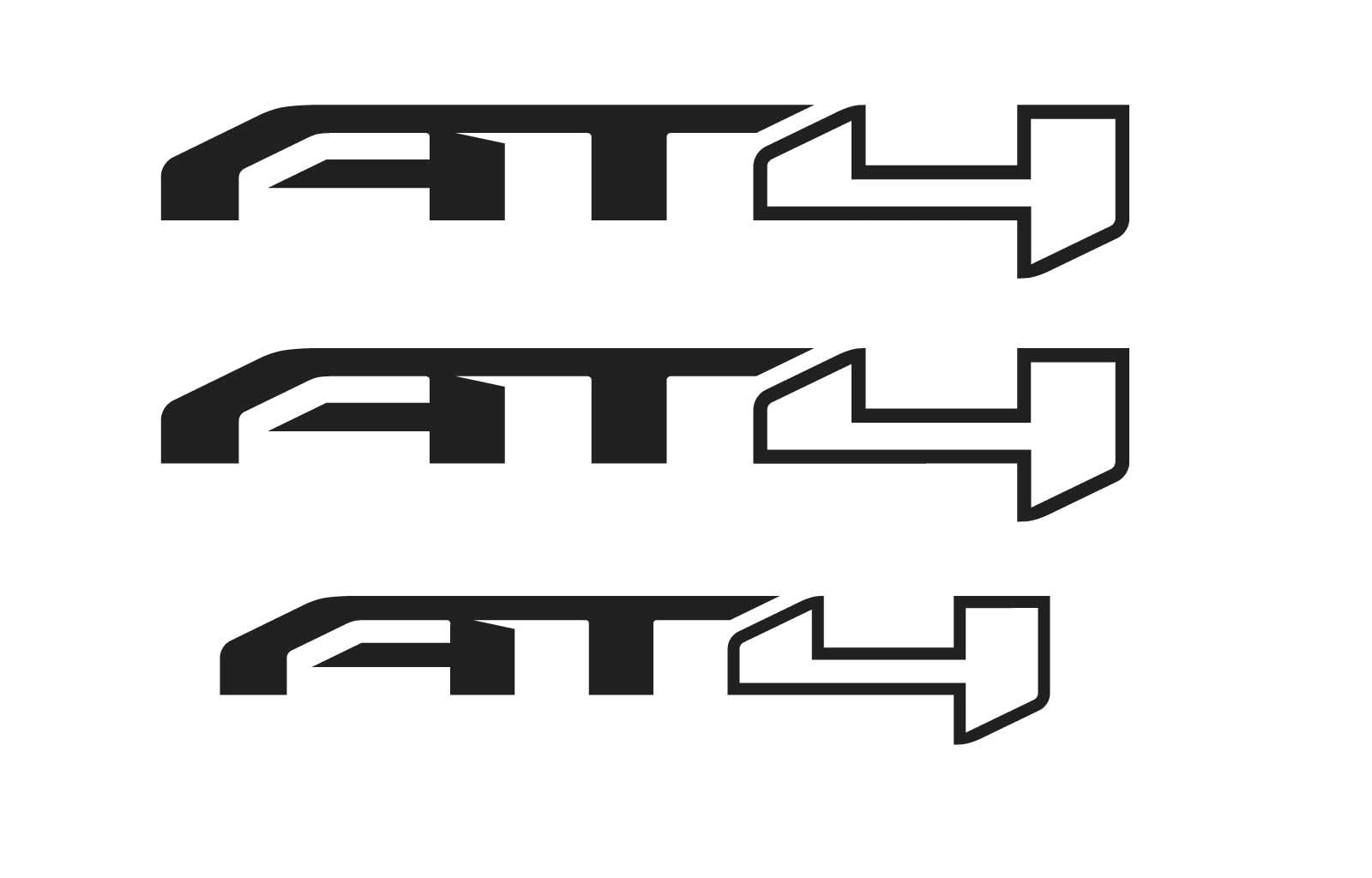 2020-2024 GMC Sierra Decal Gloss Black AT4HD Tailgate Overlay Emblem ...