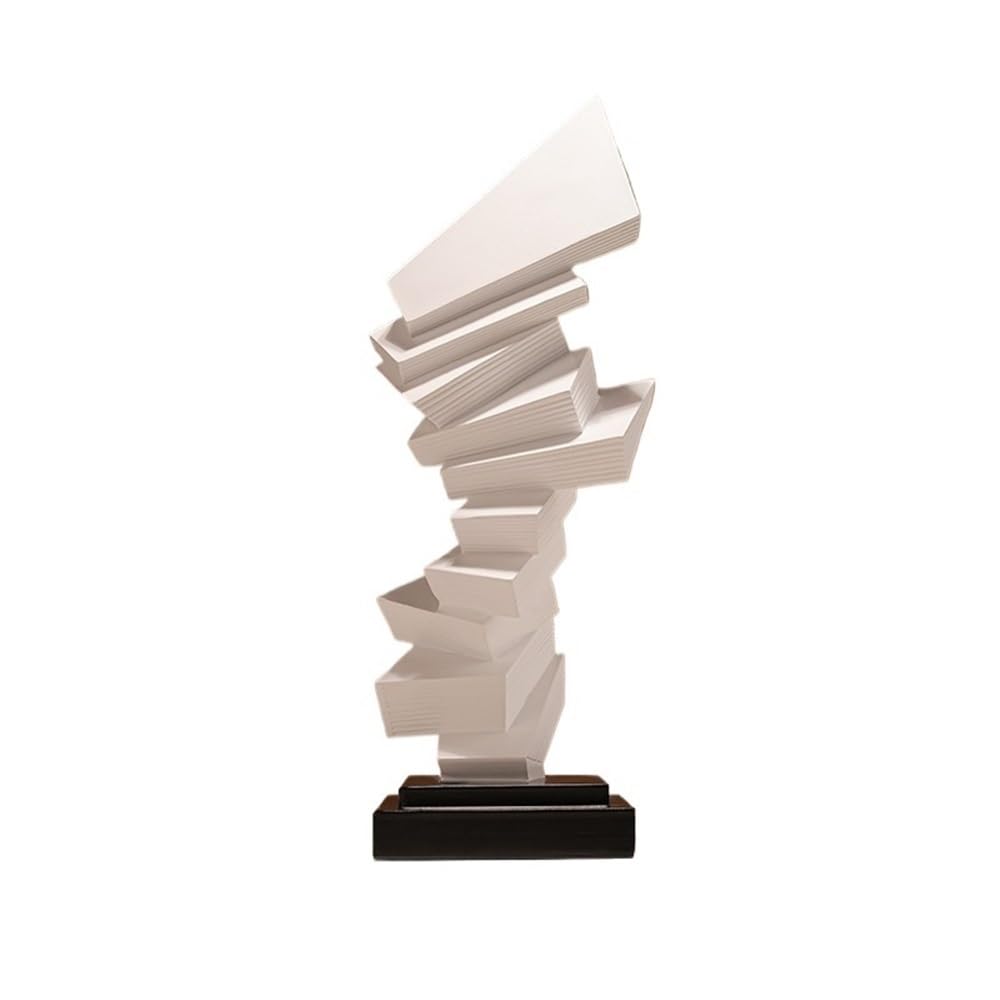 Zeny896v White Sculptures Light Luxury Resin Sculpture Porch Living Room Wine Cabinet Tv Office Decoration Ornaments Housewarming Gift Decor(White)