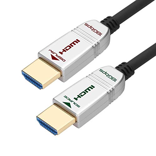 Feizlink 4K Hdmi Fiber Optic Cable 50 Feet 4K 60Hz 18Gbps Hdr10 Hdcp2.3 3D Slim Flexible Hdmi 2.0 Cable For Hdtv/Tvbox/Gaming Box / 4K Projector #TOP7