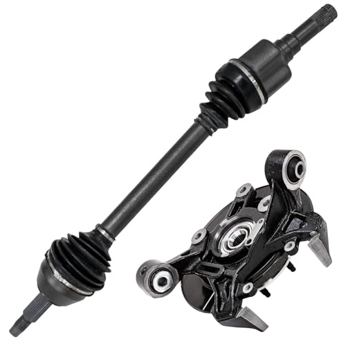 Image of Detroit Axle - Rear Left Steering Knuckle Wheel Hub Bearing CV Axle