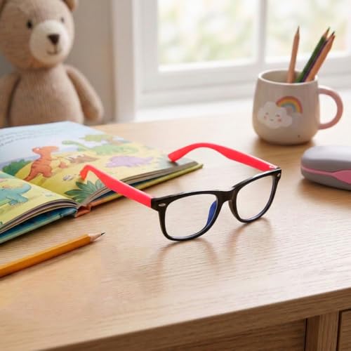Image of Kids Blue Light Blocking Glasses Rectangle Digital Boys Girl Age for 5-12
