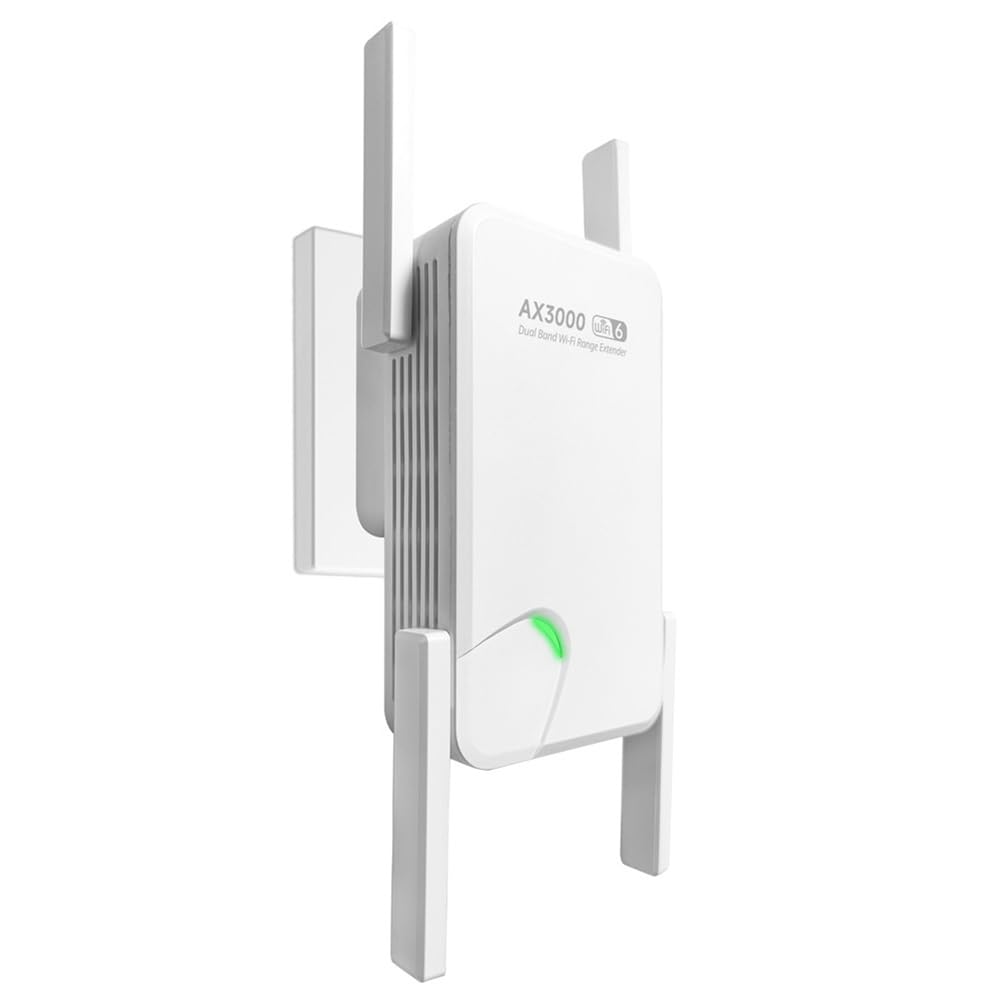 Ripetitore WiFi Dual Band AX3000 2.4Ghz/5GHz Amplificatore Segnale Wi-Fi Wireless Extender Wireless AP Trasmettitore con Spina EU