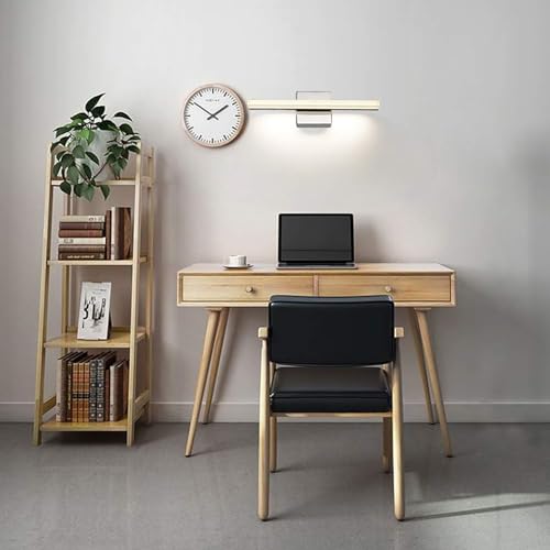 LVSEWOA Apliques de Pared LED de Aluminio Modernos para baño, 8 W, Mate, IP44, para Espejos, mesitas de Noche (luz cálida, Blanca)