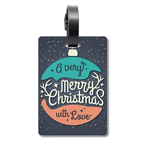 Étiquette de valise de Noël colorée avec motif abstrait pour voyage