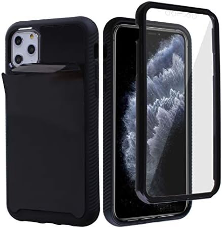 Anti Gravity Phone Case iPhone 11 Pro Max, Zero Gravity Case That Sticks to Anything Sticky Quake Magic Nano Suction Adhesive AntiGravity Goat Protective Cover with Dust Proof Film (Black)