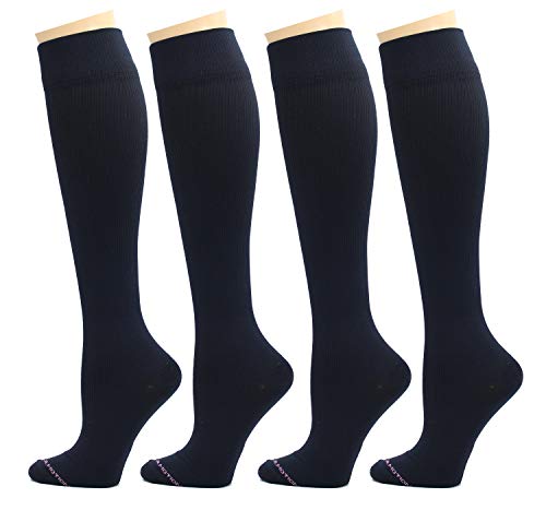 Image of 4 Pairs Pack Women's Dr. Motion Graduated Compression Knee High Socks