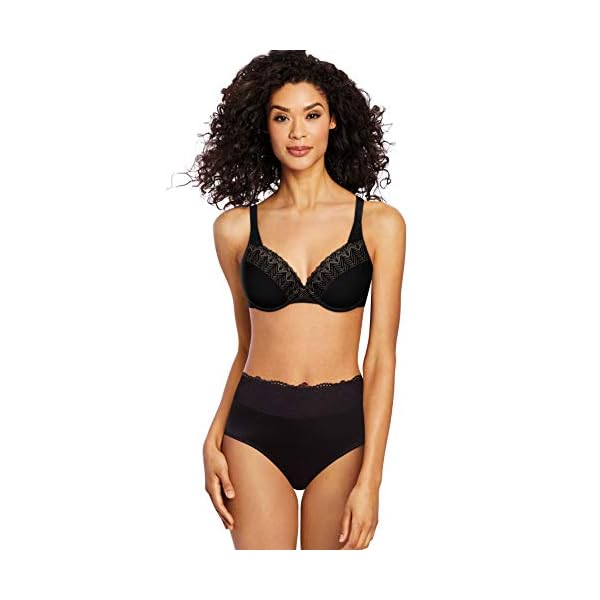 Bali womens Passion for Comfort Light Lift Underwire Df0082 Full Coverage Bra, Black Lace, 40C US