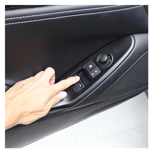 Bouton de levage de verre de voiture ABS interrupteur à bascule noir mat MX-5 - 2