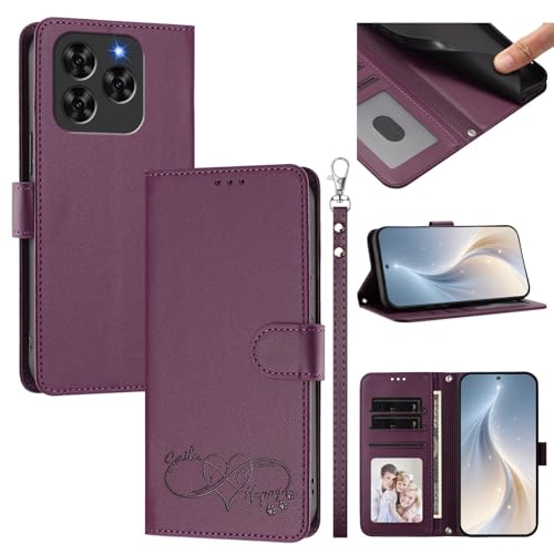�X�}�z�P�[�X �Ή��@�� for Cubot Note 60 �X�}�z�P�[�X�y�J�[�h�E�������[�X���b�g�t�� �E�H���b�g�f�U�C�� �t���b�v�X�^���h �����h�~�@�\�zViolet