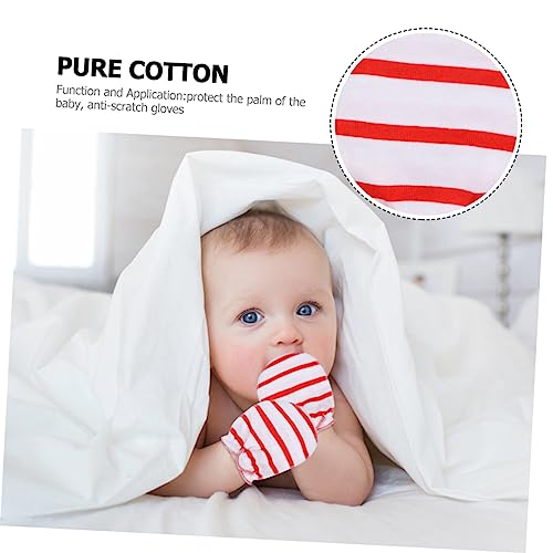Gatuida 6 Pairs Newborn Cotton Mittens Anti-Scratching Infant Gloves for 0-6 Months Soft and Breathable Baby Mittens Mixed Styles for Boys and Girls4