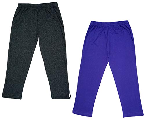 Image of indi weaves Girls Super Soft Cotton Solid Capri Pants Pack of 2