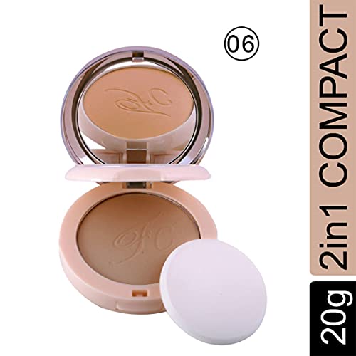 Image of FASHION COLOUR Oil Control Nude Makeover 2 in 1 Powder | With Mirror and Powder Puff | Oil and Sweat Control | Long Lasting Compact Powder | Comes In 6 Variants | Shade 06