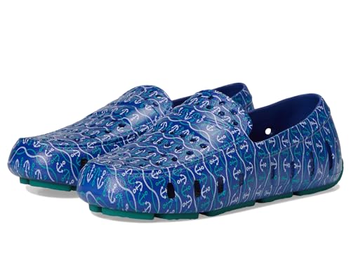 Image of Floafers, Prodigy Driver Print (Big Kid), Blue Nautical Anchor /Teal, 4, Medium