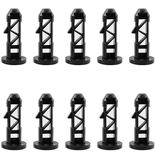 Image of Wheelie Bin Lid Hinge Pin TAODAN 10PCS 65x32mm Black Plastic Wheelie Bin Lid Hinge Pin for 50 /120 /240L Household and Commercial Wheelie Trash Bins