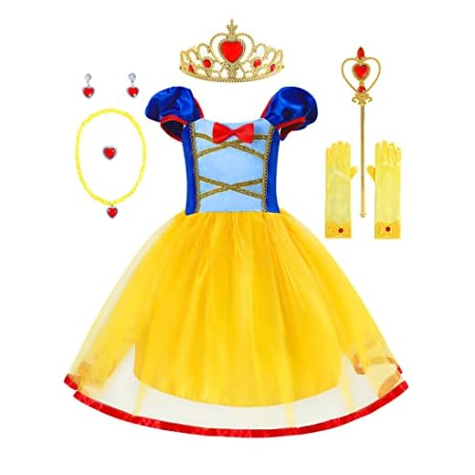 Aoiviss Snow White Costume for Girls Princess Dress Up Clothes Halloween Cosplay Outfit