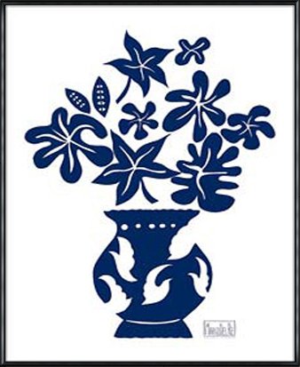 Amazon.co.jp: ポスター マルコ VASE IV BLEU 額装品 アルミ製ハイ 