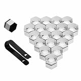 FESTAS 20 Piezas Tapas Tuercas De Rueda Coche para Au-di Q3 Q5 Q7 A2 A3 A4 A5,Cubierta Tuerca NeumáTico Coche Juego Tapacubos Centr Tornillos ProteccióN Accesorios,19mm-B
