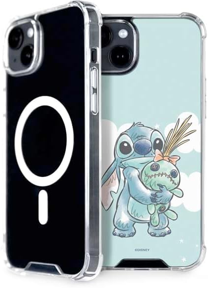 Skinit Phone Case Compatible with MagSafe iPhone 15 - Officially Licensed Disney Lilo and Stitch Stitch and Scrump Design