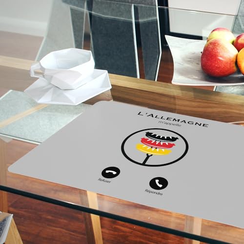 Sets de table souples isolants en liège grand format anti-rayure pour table moderne