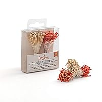 Pistilli Per Fiori Decora - Bianco Perla E Rosso, 864 Pezzi, Per Decorazione Alimentare - Foto 5