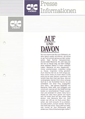 Auf und davon - Christine Lahti - Meg Tilly - VHS Info - Presseheft für 7,00 EUR bei amazon.de Bild: Auf und davon - Christine Lahti - Meg Tilly - VHS Info - Presseheft für 7,00 EUR bei amazon.de