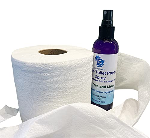 diva stuff soothing and gentle toilet paper spray instant wet wipes will not clog toilets all natural ingredients safe and smells fresh tea tree and lime scent 4 oz