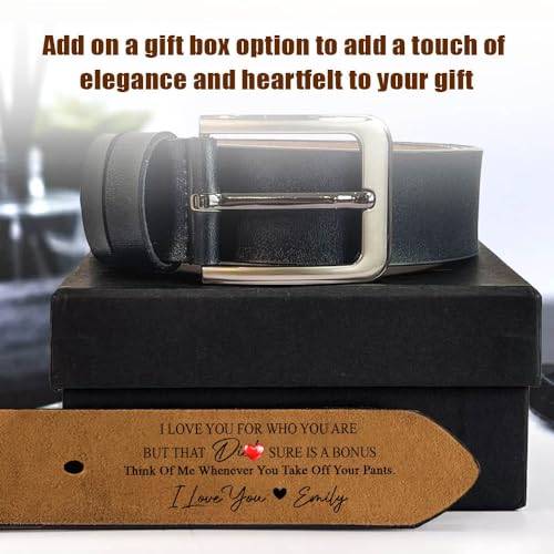 I Love You For Who You Are Belt, Personalized 2-Sided Engraved Leather Belt, Custom Name Leather Belt for Men, Wide Black/Brown Leather Belts, Personalized Belt for Husband, Fathers Day4