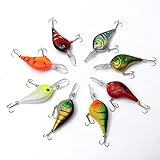 LanGuShi DIAOYU31 8pcs 11.5cm Moldable Fishing Lures Basso Crankbaits with Hook Fishing Tackle Durable