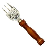 HEMOTON Edelstahl Eispickel DREI Zinken Eispickel Ice Tool Bar Zubehör Eispickel Küche Eispickel Holzgriff Ice Pick Punch für Restaurant Bar Zuhause