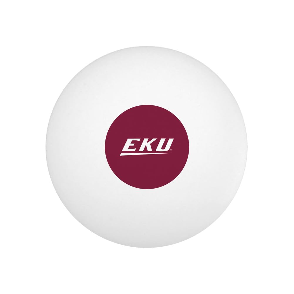 GRAPHICS & MORE Eastern Kentucky Primary Logo Novelty Table Tennis Ping Pong Ball 12 Pack with Storage Bag