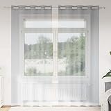 Durable INLIFE Rideau en Voile 2 pcs Gris foncé 260 x 140 cm Polyester-4108006