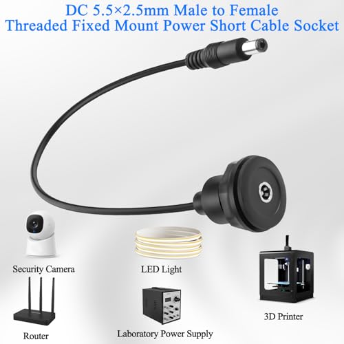 Conector de carga QIANRENON macho a hembra 5.5×2.5mm miniatura 6